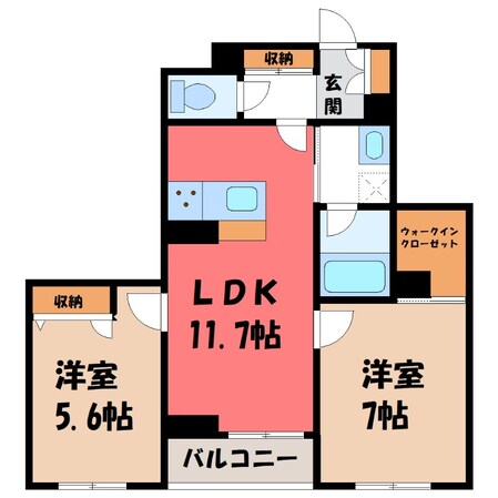 おもちゃのまち駅 徒歩12分 2階の物件間取画像